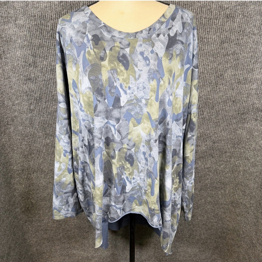 Vintage Marisima Italy Tunic One Size Blue Lagenlook Asymmetric Artsy